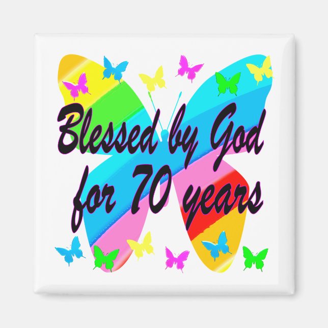 VON GOTT 70. BUTTERFLY-DESIGN GESCHLOSSEN MAGNET (Vorne)