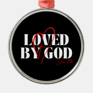 Von Gott geliebt – Johannes 3:16 Ornament Aus Metall