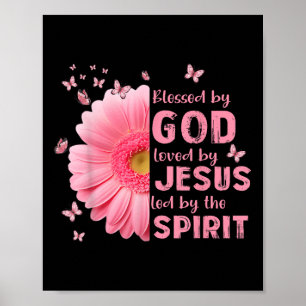 Von Gott geliebt von Jesus Blume Christlichen Kro Poster