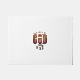 Von Gott gesegnet 7 Jahre Vintage Christliches T-S Fußmatte