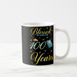 Von Gott gesegnet für 100 Jahre alt 100. Geburtsta Kaffeetasse
