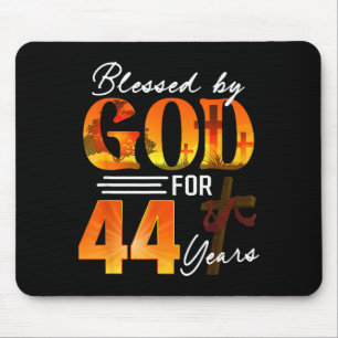 Von Gott gesegnet für 44 Jahre altes Geschenk 44. Mousepad
