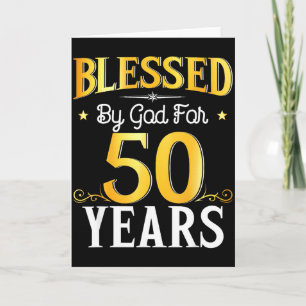 Von Gott gesegnet für 50 Jahre 50. Geburtstag Männ Karte