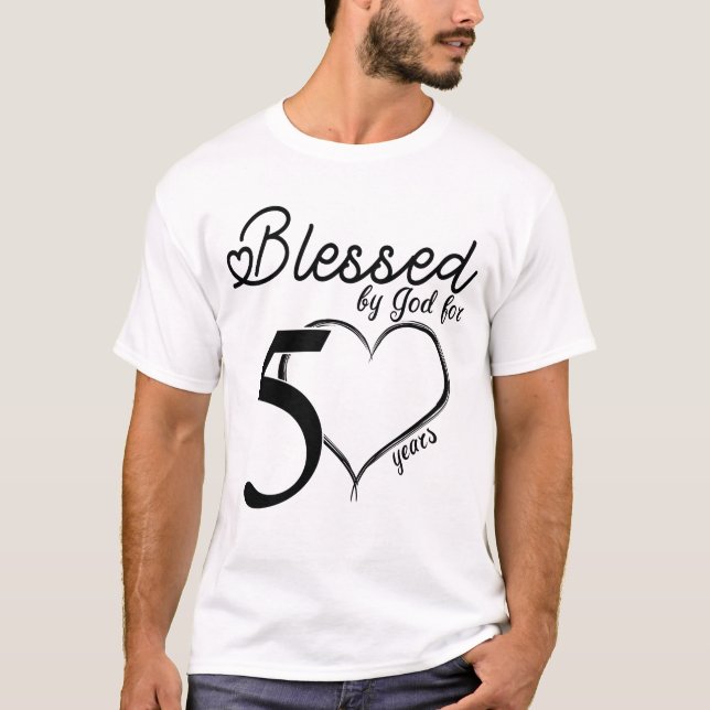 Von Gott gesegnet für 50 Jahre alt T-Shirt (Vorderseite)
