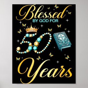 Von Gott gesegnet für 50 Jahre alte christliche 50 Poster