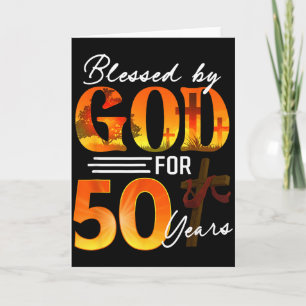 Von Gott gesegnet für 50 Jahre altes Geschenk 50. Karte