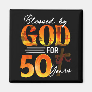 Von Gott gesegnet für 50 Jahre altes Geschenk 50.  Magnet