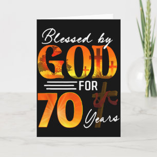 Von Gott gesegnet für 70 Jahre altes Geschenk 70.  Karte