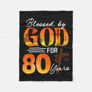 Von Gott gesegnet für 80 Jahre altes Geschenk 80. Fleecedecke