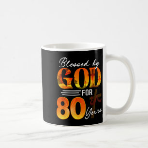 Von Gott gesegnet für 80 Jahre altes Geschenk 80. Kaffeetasse