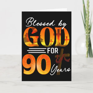 Von Gott gesegnet für 90 Jahre altes Geschenk 90. Karte