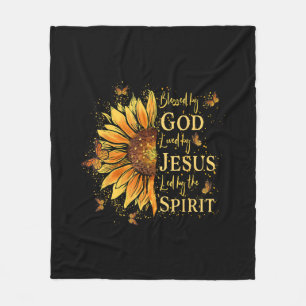 Von Gott gesegnet - von Jesus geliebt, Sonnenblume Fleecedecke