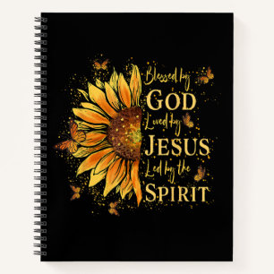Von Gott gesegnet - von Jesus geliebt, Sonnenblume Notizbuch