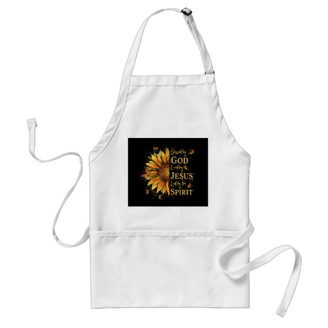 Von Gott gesegnet - von Jesus geliebt, Sonnenblume Schürze (Vorne)