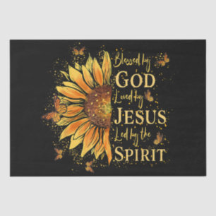 Von Gott gesegnet - von Jesus geliebt, Sonnenblume Seidenpapier