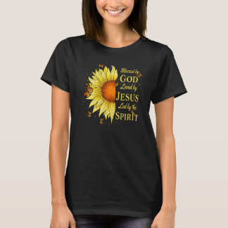 Von Gott gesegnet - von Jesus geliebt, Sonnenblume T-Shirt