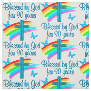 VON GOTT SEIT 90 JAHREN RAINBOW UND CROSS GESCHLOS STOFF