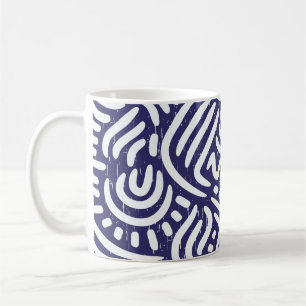 Von Hand gezeichnet ethnische Elemente, lebendiges Kaffeetasse