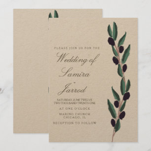 Von Hand Gezeichnet Italien Olivenzweig Wedding Kr