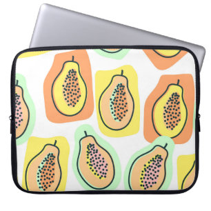 Von Hand Gezeichnet Papaya: Kreatives Vintages Mus Laptopschutzhülle