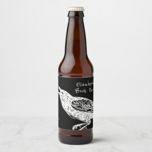 Von Hand gezeichnet, Rabe Bierflaschenetikett
