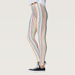 Von Hand gezeichnet Streifen in modernen Farbtönen Leggings