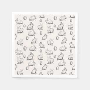 Von Hand gezeichnete Papierserviette des