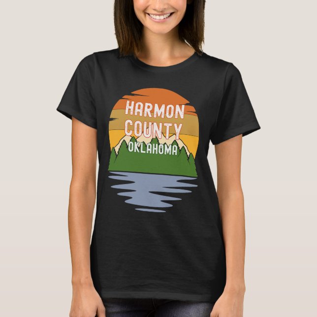 Von Harmon Landkreis Oklahoma Vintag Sunset T-Shirt (Vorderseite)