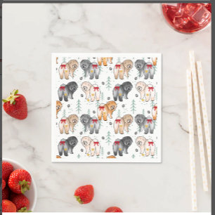 VON HERZEN 5 Chow-Farben Serviette