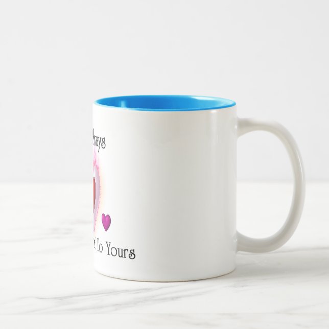 Von Herzen zu dir zwei tone Tasse (Rechts)