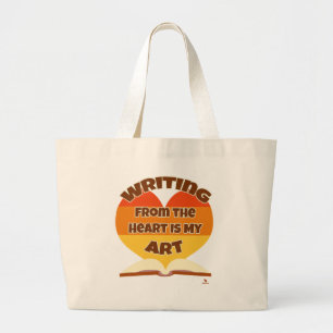 Von Herzen zu schreiben ist mein Art Fun Writer Jumbo Stoffbeutel