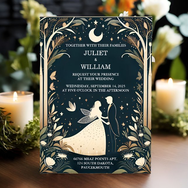 Von Hexe Magischer Traum Mystical Stars Moon Weddi Einladung (Von Creator hochgeladen)