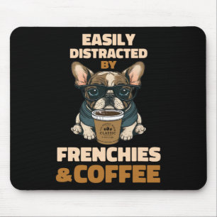 Von Hunden Französisch Bulldog-Frenchie-Kaffee abg Mousepad