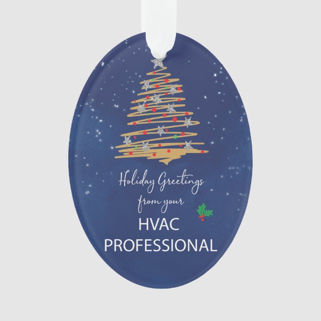 Von HVAC Beruflicher Weihnachtsbaum Individuelle N Ornament (Vorderseite)