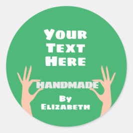 Von Ihnen selbst Runder Aufkleber