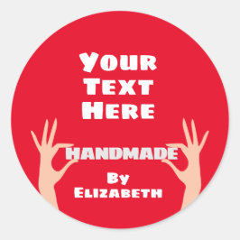 Von Ihnen selbst Runder Aufkleber