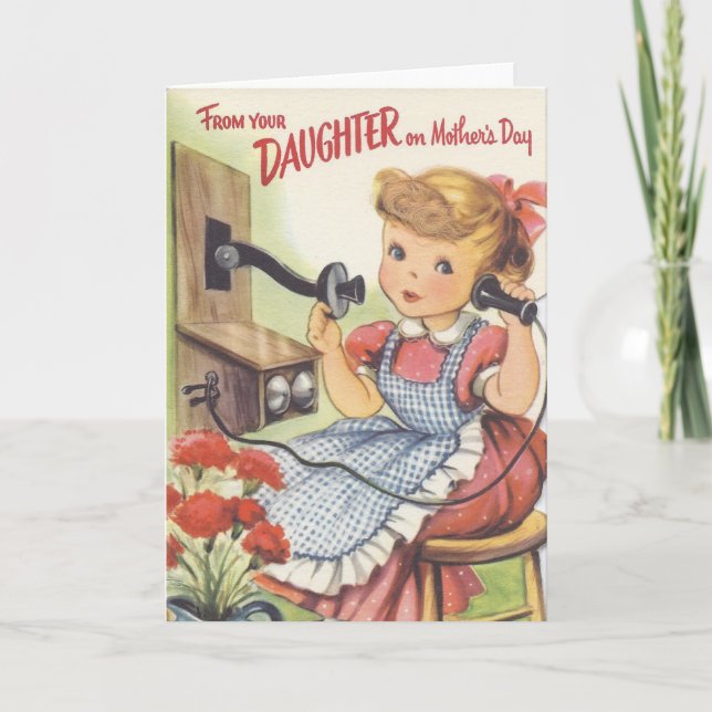 Von Ihrer Tochter am Mutter-Tag Karte (Vorderseite)