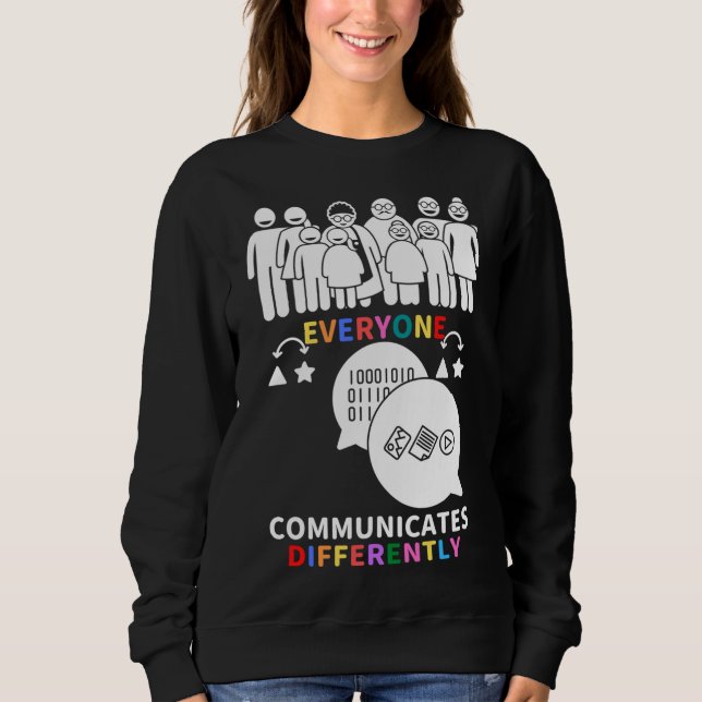 Von im April tragen wir Rot statt Autismus Mensche Sweatshirt (Vorderseite)