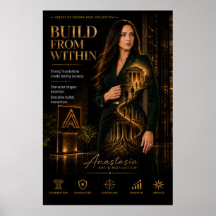 Von Innen Aufbauen – Executive-Motivationsposter Poster