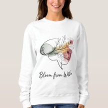 Von innen heraus erblühen – Elegante Damen-Sweatsh