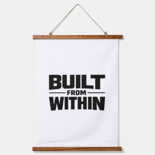 Von Innen Heraus Kühnes Motivationszitat Wandteppich Mit Holzrahmen