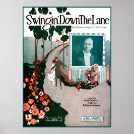 Von Isham Jones die Lane herunterschwingen Poster