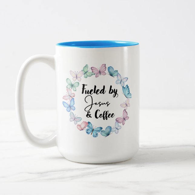 Von Jesus & Coffee LARGE Tasse gespeist (Links)