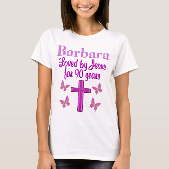VON JESUS FÜR 90 JAHRE PERSONALISIERTES SHIRT LIEB (Vorderseite)