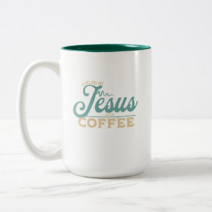 Von Jesus und Coffee Christliche Gestaltung gespei Zweifarbige Tasse