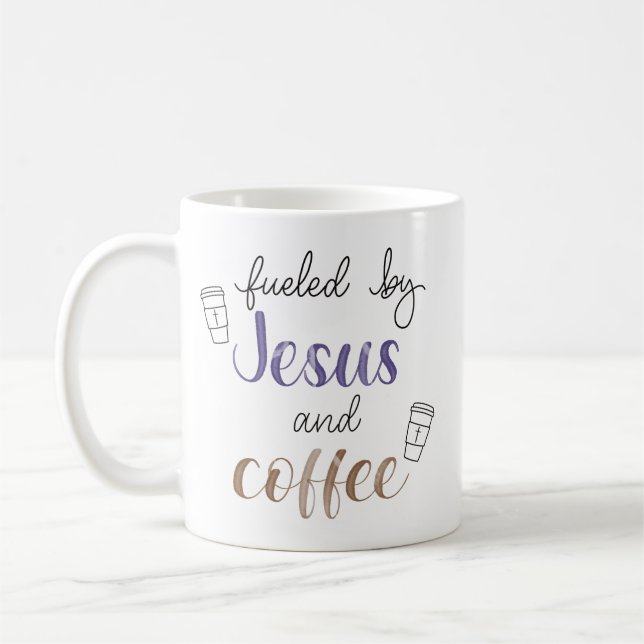 Von Jesus und Kaffee gespeist Kaffeetasse (Links)