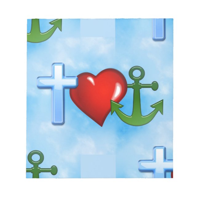 von Jesus verankert Notizblock (Vorderseite)