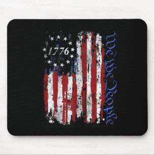 Von Juli Shirts Wir Menschen 1776 USA Flag Jet Mousepad