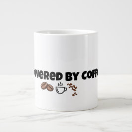 Von Kaffee angetrieben Lustige Kaffeeliebhaber Rie Jumbo-Tasse