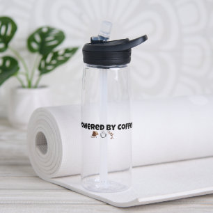 Von Kaffee angetrieben Süße Kaffeeliebhaber Wasser Trinkflasche